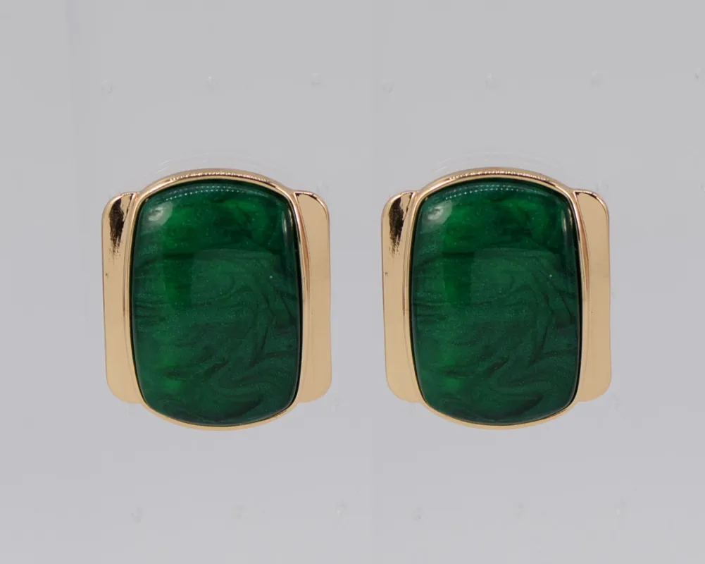 GOLD EARRINGS ( 6148 GLGRN ) made by Fiesta