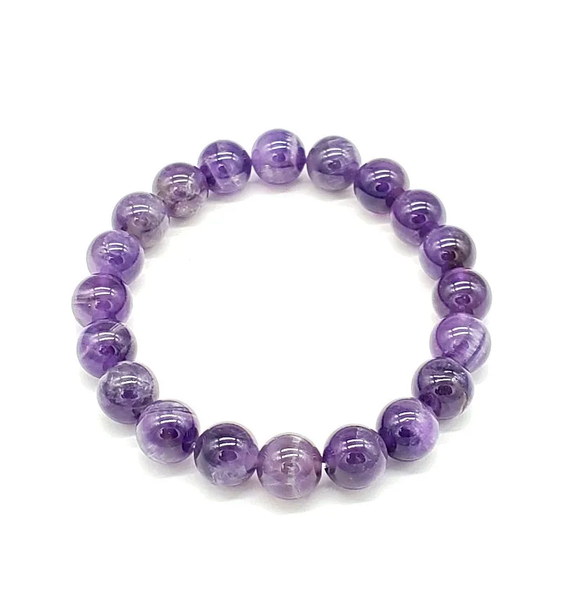 10MM PURPLE STONE BRACELET ( 2503LI ) sold by Oh My Jewelry