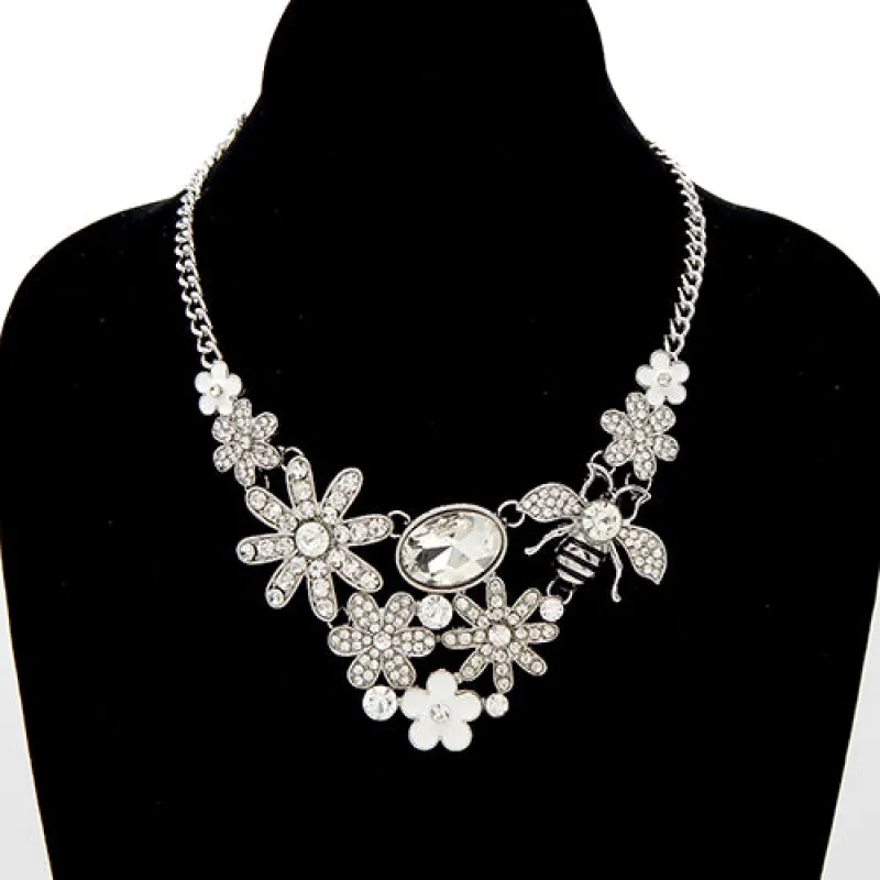 SILVER NECKLACE ( 3758 RDCLR ) made by Oh My Jewelry