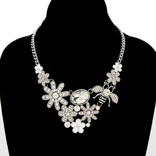 SILVER NECKLACE ( 3758 RDCLR ) sold by Oh My Jewelry