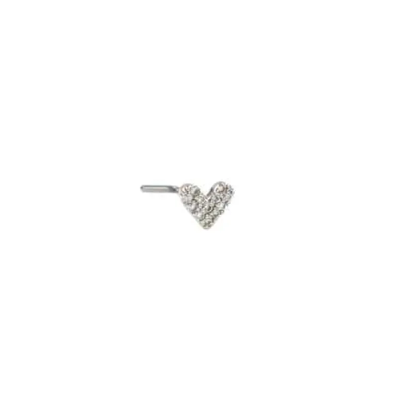 HEART NOSE RING ( 1082 RDCLR ) made by Oh My Jewelry