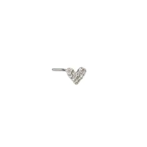 HEART NOSE RING ( 1082 RDCLR ) sold by Oh My Jewelry