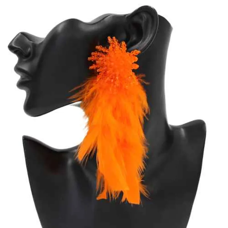 FEATHER EARRINGS ( 1214 OR ) made by Oh My Jewelry