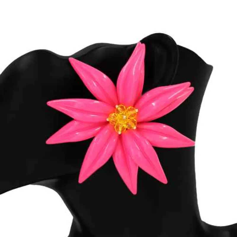 FLOWER EARINGS ( 1195 PK ) made by Oh My Jewelry
