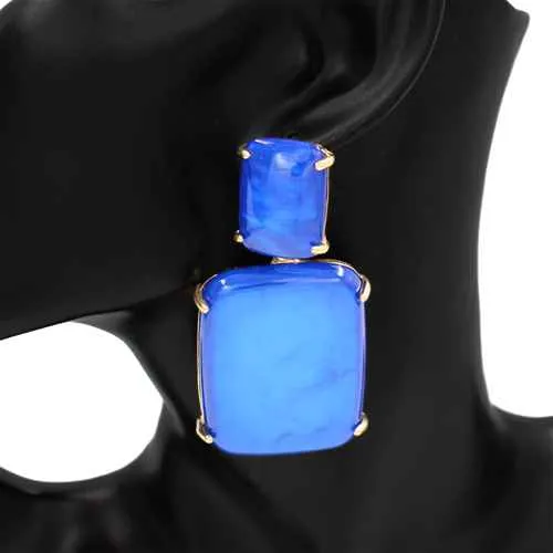 ACRYLIC EARRINGS ( 1117 BL ) sold by Oh My Jewelry