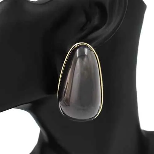 BLACK STONE EARRINGS ( 1110 BK ) sold by Oh My Jewelry