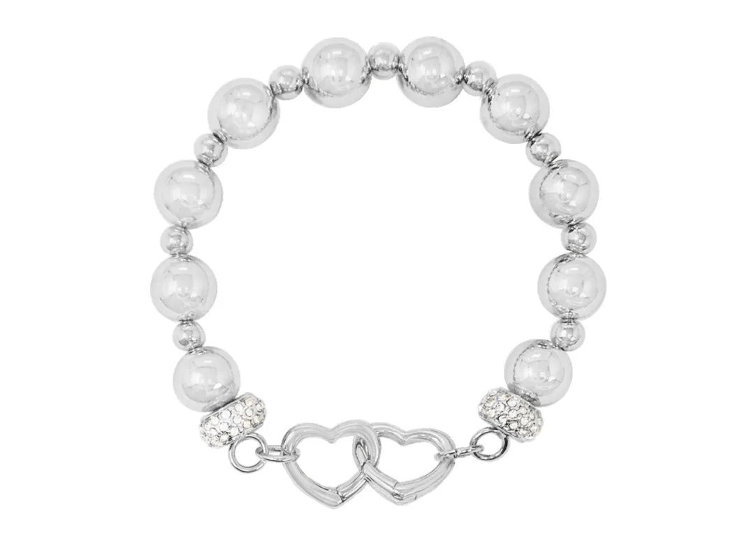 SILVER FASHION BRACELET HEART ( 04226 SCR ) made by Oh My Jewelry