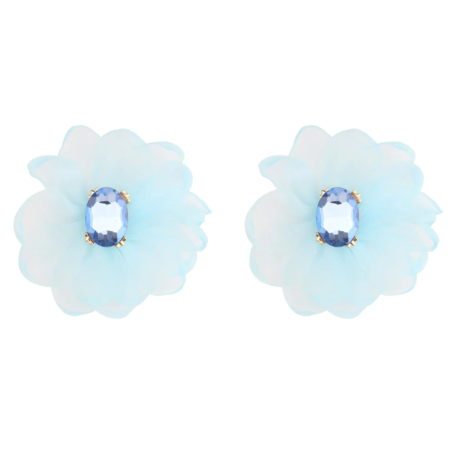 FABRIC EARRINGS ( 8232 BLU ) sold by Oh My Jewelry