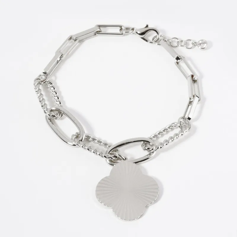 SILVER FASHION BRACELET ( 8048 R ) made by Oh My Jewelry