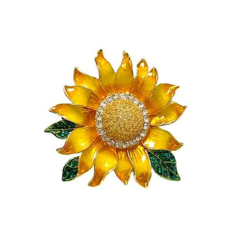 FLOWER BROOCH ( 2196 YW ) made by Oh My Jewelry