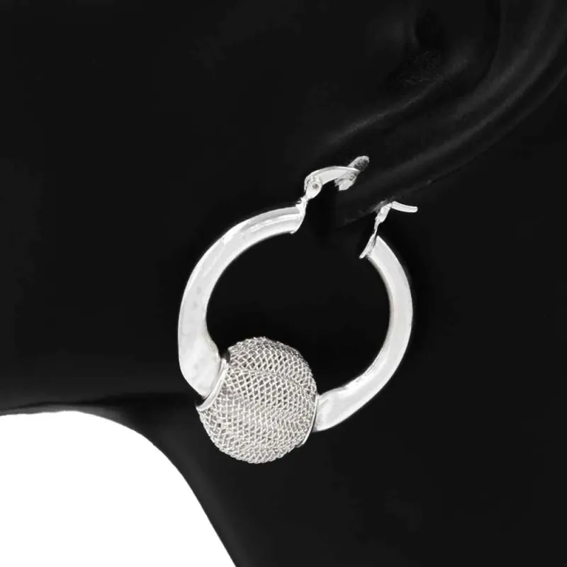 SILVER EARRINGS ( 2781 RD ) made by Oh My Jewelry