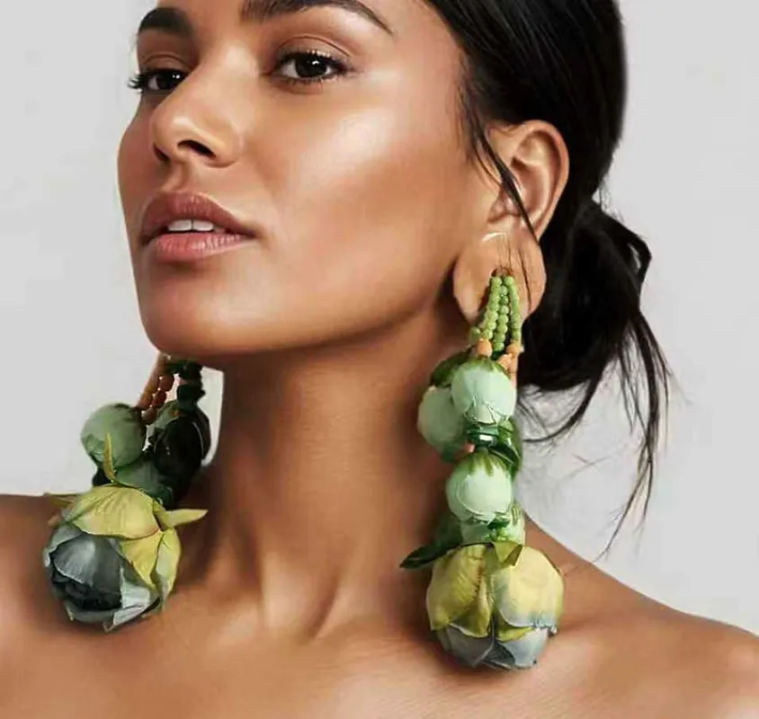 FASHION FLOWER EARRINGS ( 1662 MT ) made by Oh My Jewelry