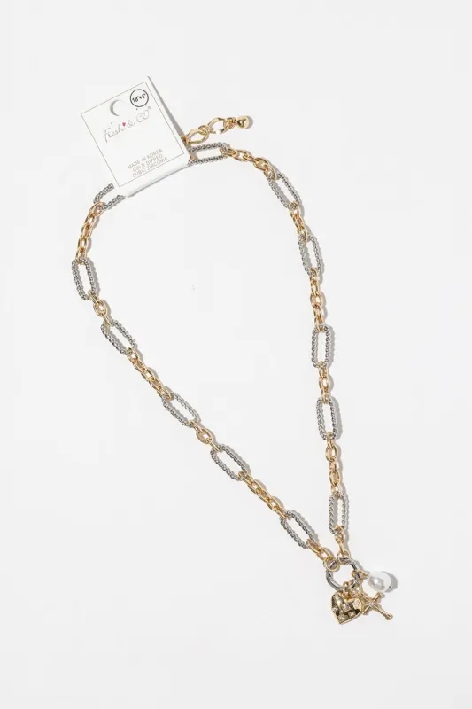 FASHION CROSS NECKLACE ( 8328 T ) made by Oh My Jewelry