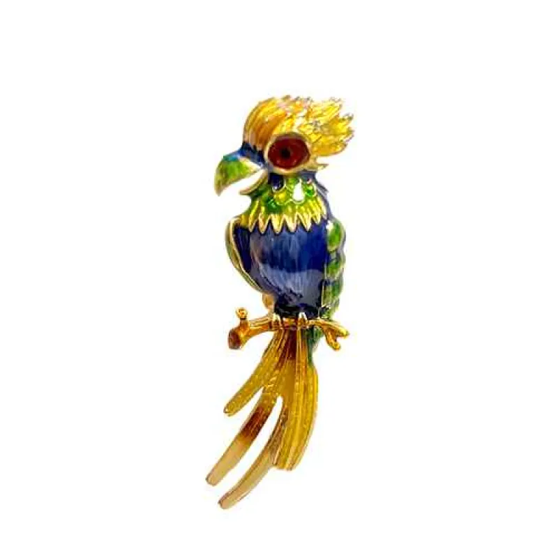 BIRD BROOCH ( 2191 GDBL ) made by Oh My Jewelry