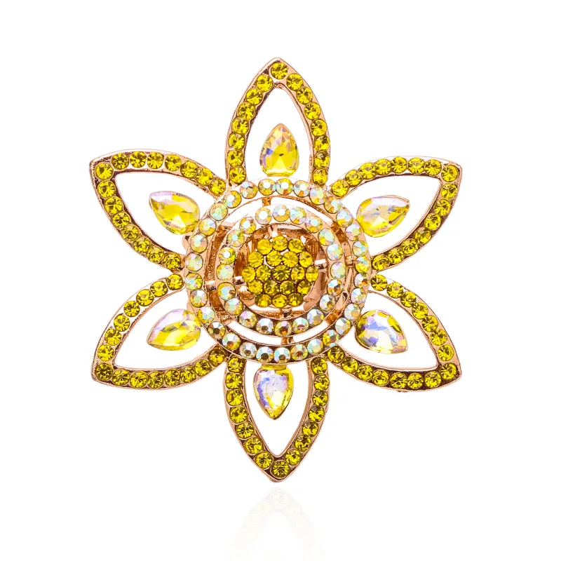 CRYSTAL STRETCH RING ( 1360 YLW ) made by Oh My Jewelry