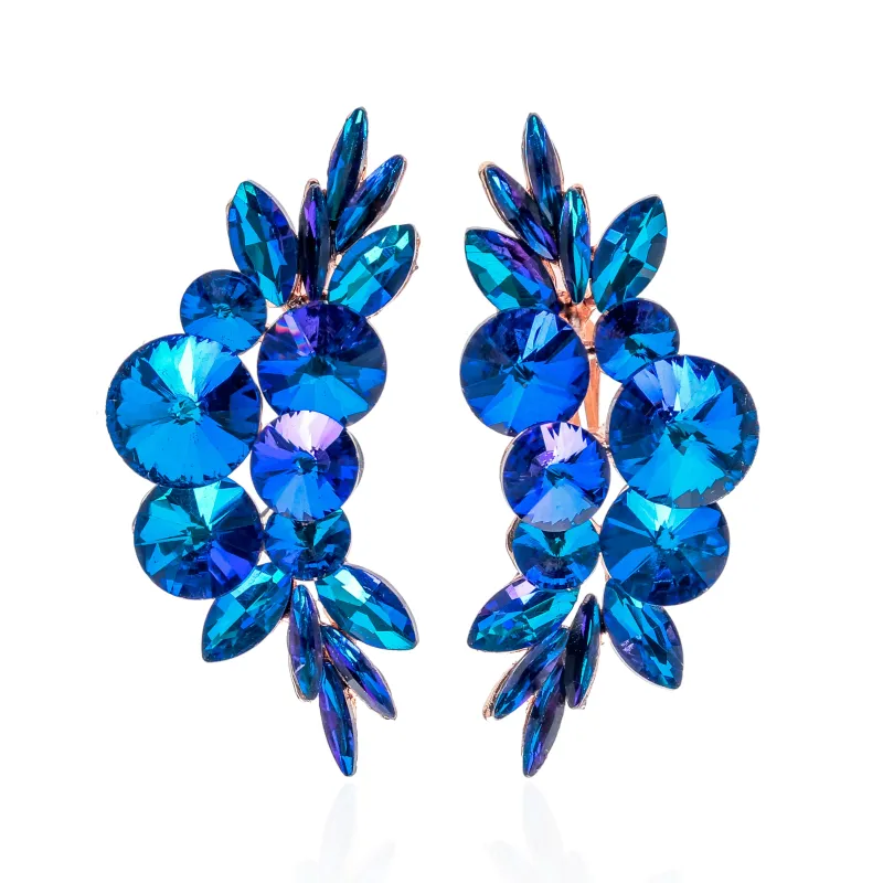 CRYSTAL CLIP ON EARRINGS ( 2666 HT ) made by Oh My Jewelry