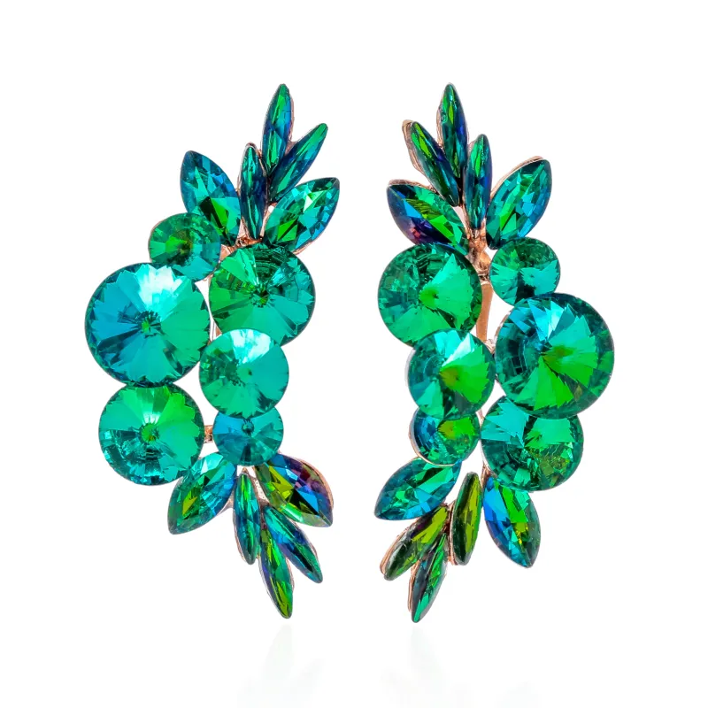 CRYSTAL CLIP ON EARRINGS ( 2666 OLIX ) made by Oh My Jewelry