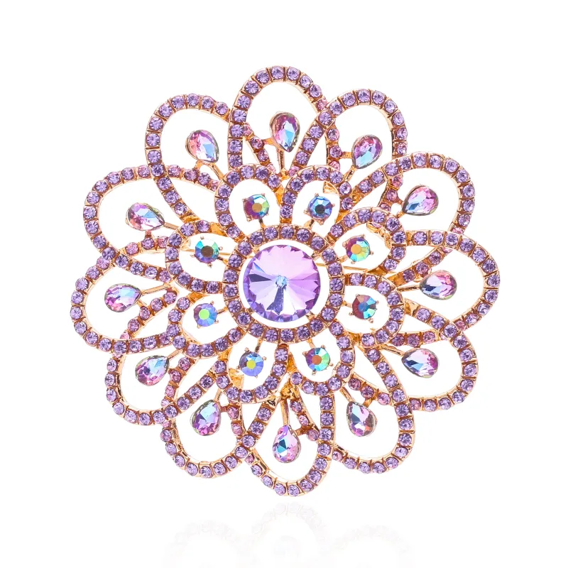 LARGE FLOWER BROOCH ( 1643 LV ) made by Oh My Jewelry