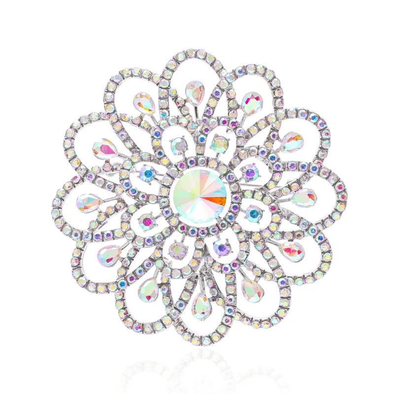 LARGE FLOWER BROOCH ( 1643 SAB ) made by Oh My Jewelry