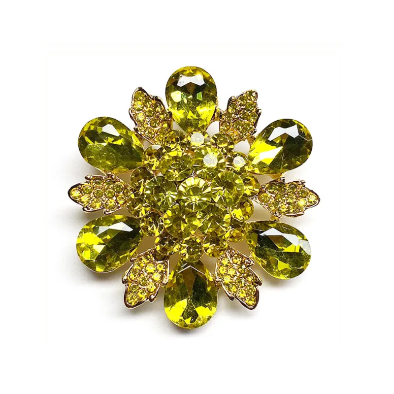 YELLOW FLOWER BROOCH ( 1189 YLW ) made by Oh My Jewelry