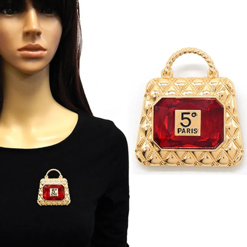FASHION BROOCH (YM2261GDRED) made by Oh My Jewelry