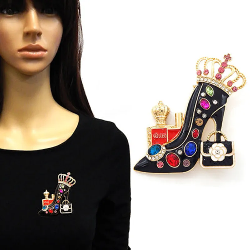 FASHION BROOCH (YM2255GDBKMLT) made by Oh My Jewelry