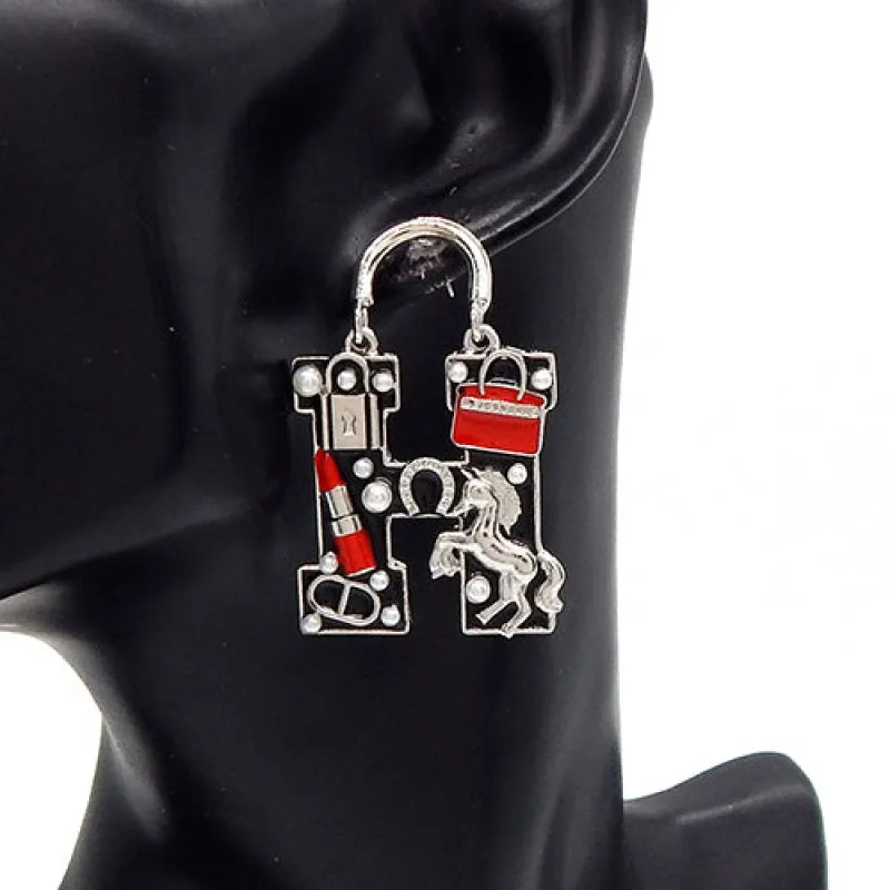FASHION EARRINGS (YE3614RDBLK) made by Oh My Jewelry