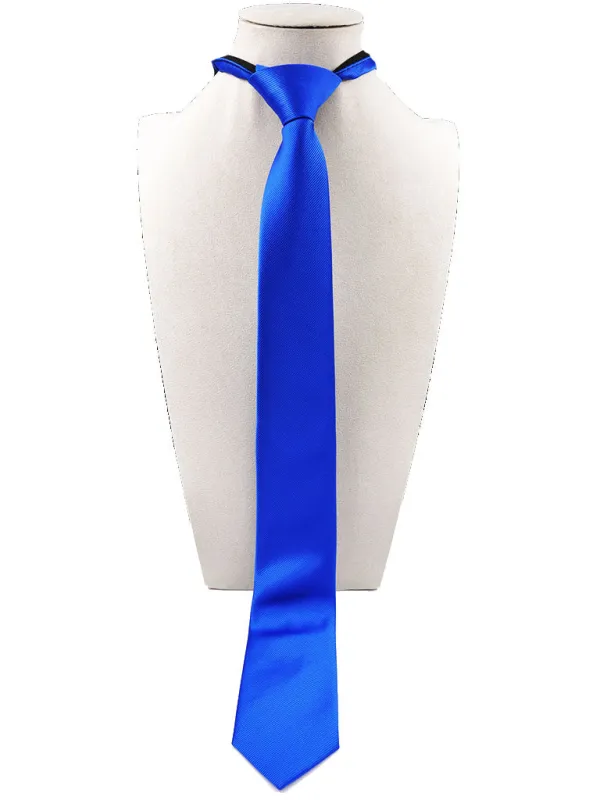 Blue zipper tie necklace (262003BUNK) made by Oh My Jewelry