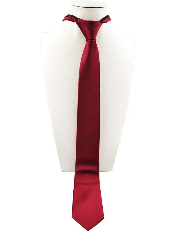 Burgundy zipper tie necklace (262003BRNK) made by Oh My Jewelry