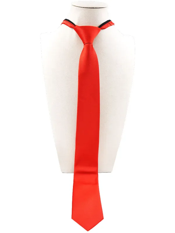 Red zipper tie necklace (262003RNK) made by Oh My Jewelry