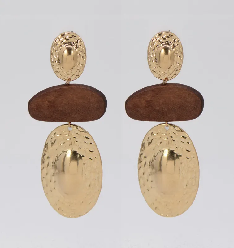 FASHION EARRINGS (83E2628GLBRN) made by Fiesta