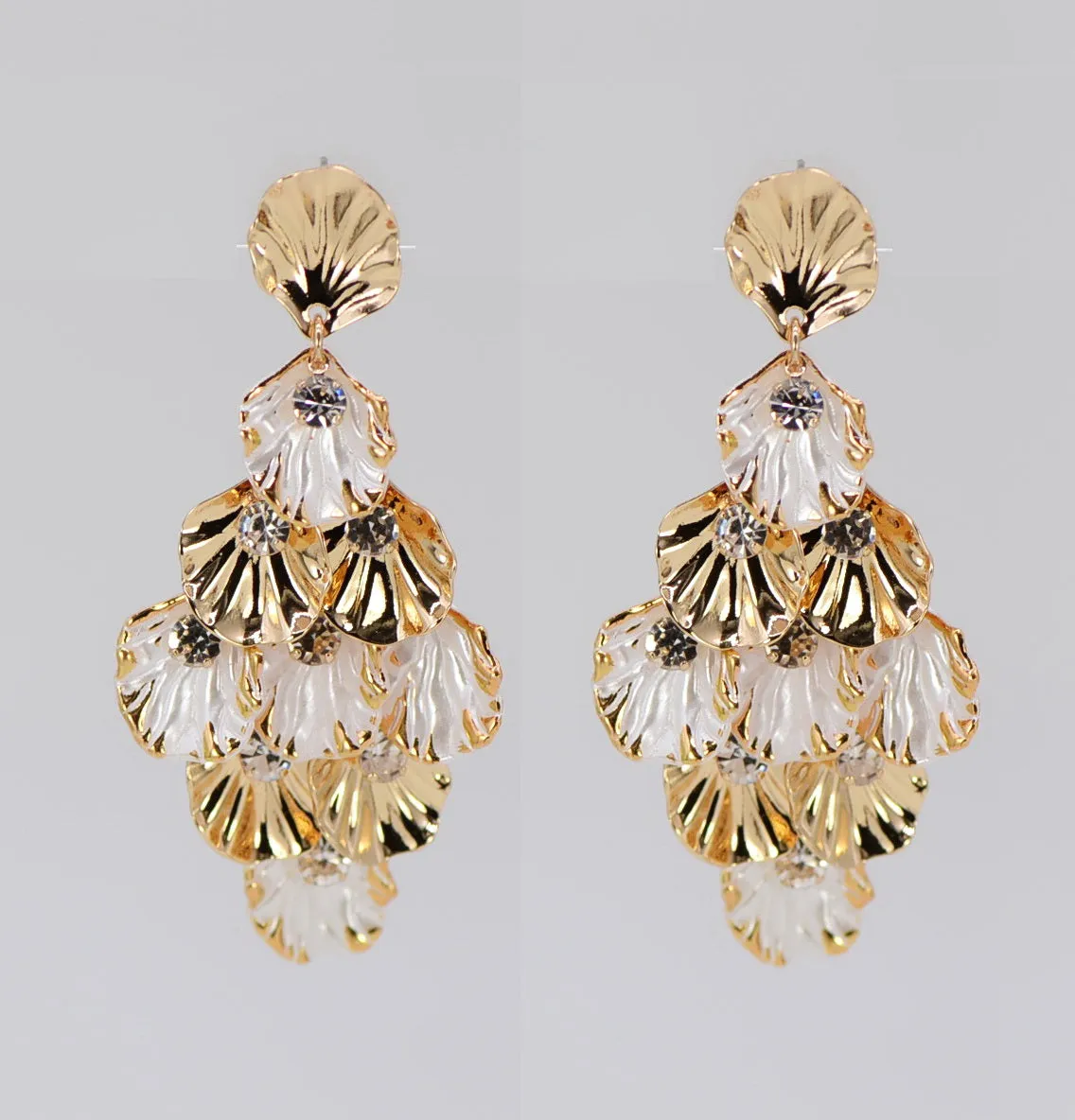 FASHION EARRINGS (25E7133GLCRM) sold by Oh My Jewelry
