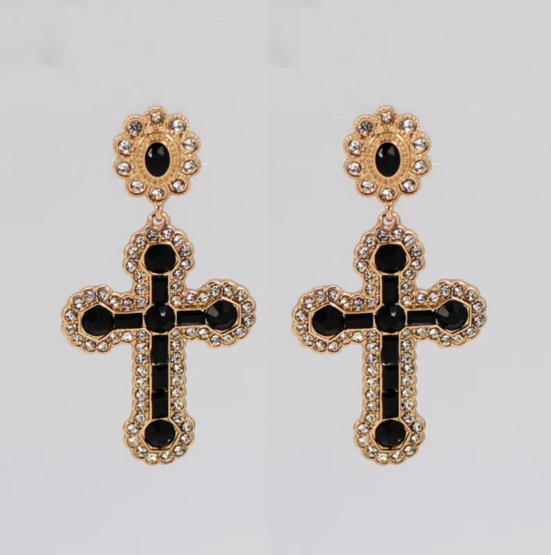 FASHION EARRINGS (25E7109GLBLK) made by Fiesta