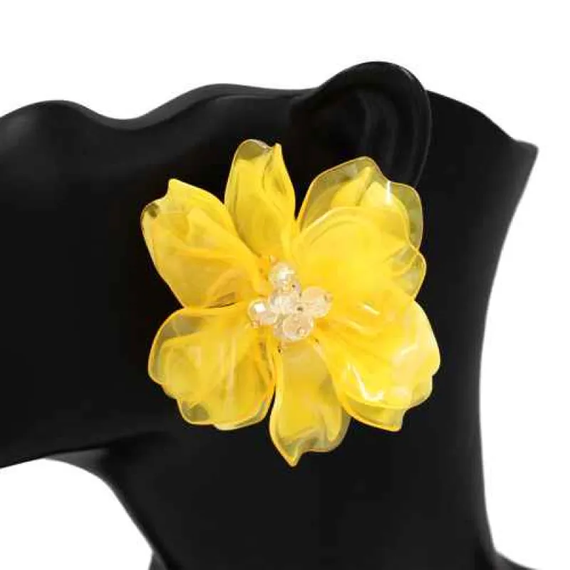 FASHION YELLOW EARRINGS (KE1119 YW) made by Oh My Jewelry