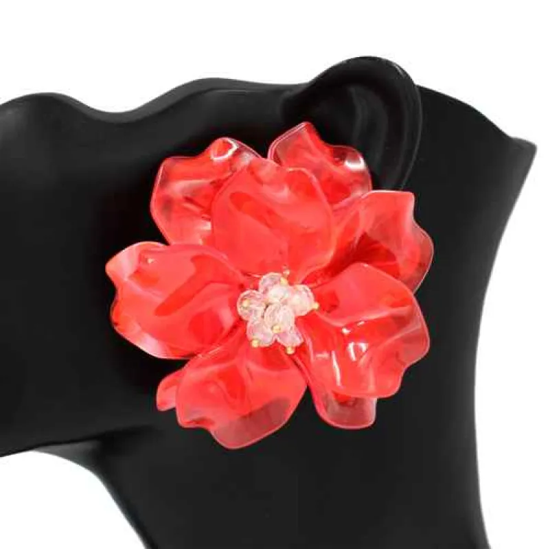 FASHION RED EARRINGS (KE1119 RED) made by Oh My Jewelry