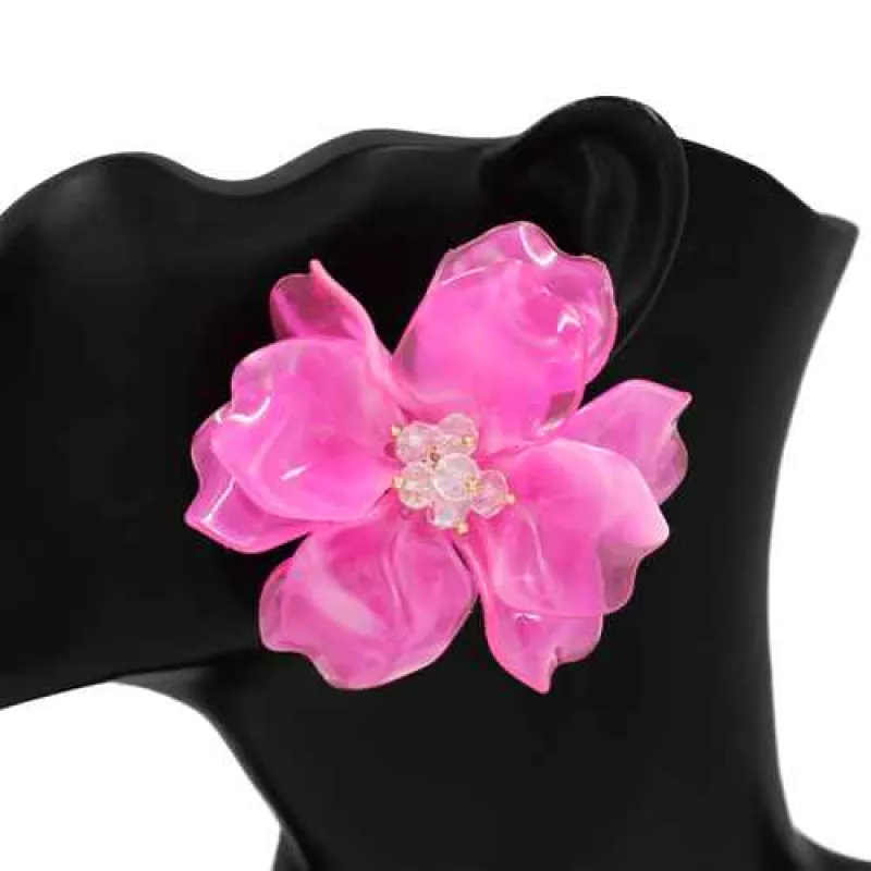FASHION PINK EARRINGS (KE1119 PK) made by Oh My Jewelry