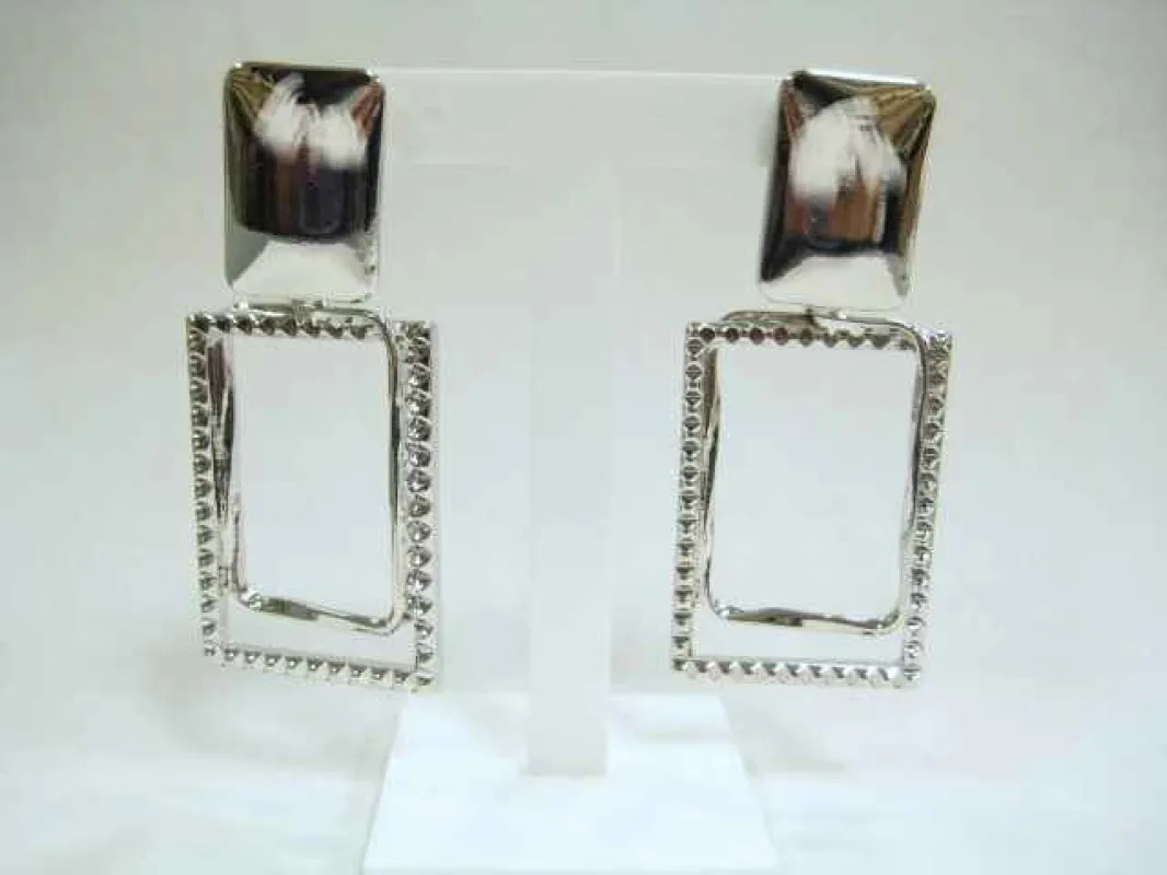 SILVER CLIP ON EARRINGS ( 3268 S ) made by Oh My Jewelry