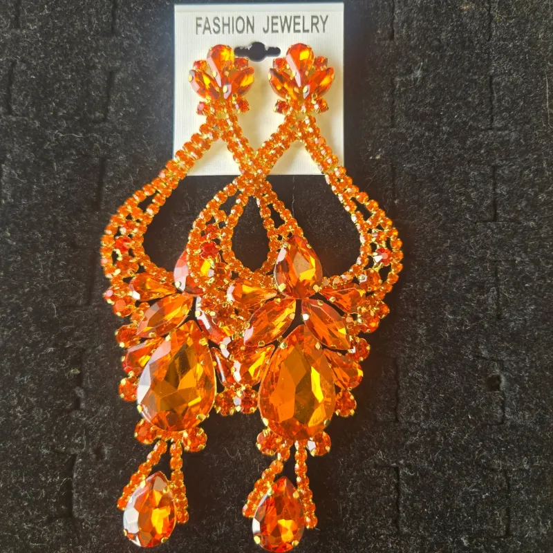 FASHION EARRINGS (ESE2679 ORANGE) made by Oh My Jewelry