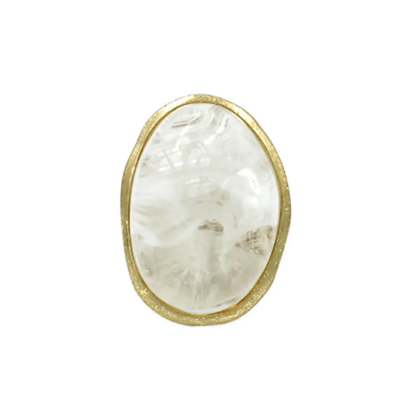 GOLD WHITE STRETCH RING ( 2094 GDWT ) made by Oh My Jewelry