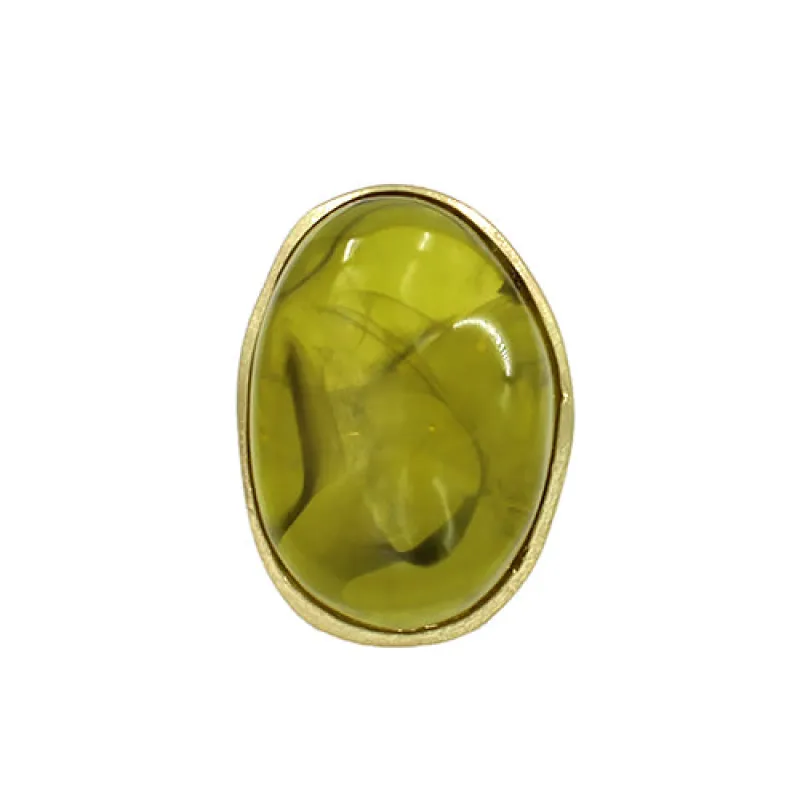 GOLD GREEN STRETCH RING ( 2094 GDGN ) made by Oh My Jewelry