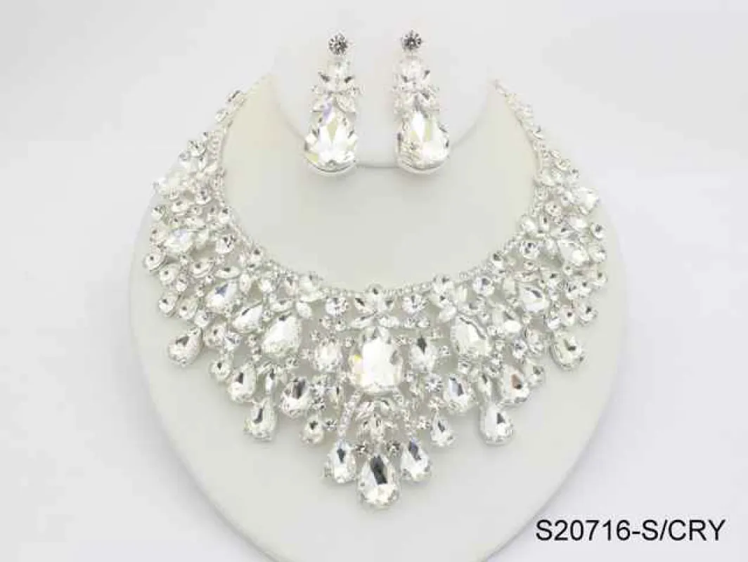 FASHION NECKLACE SET BE4 (S20716 CRY) made by Oh My Jewelry