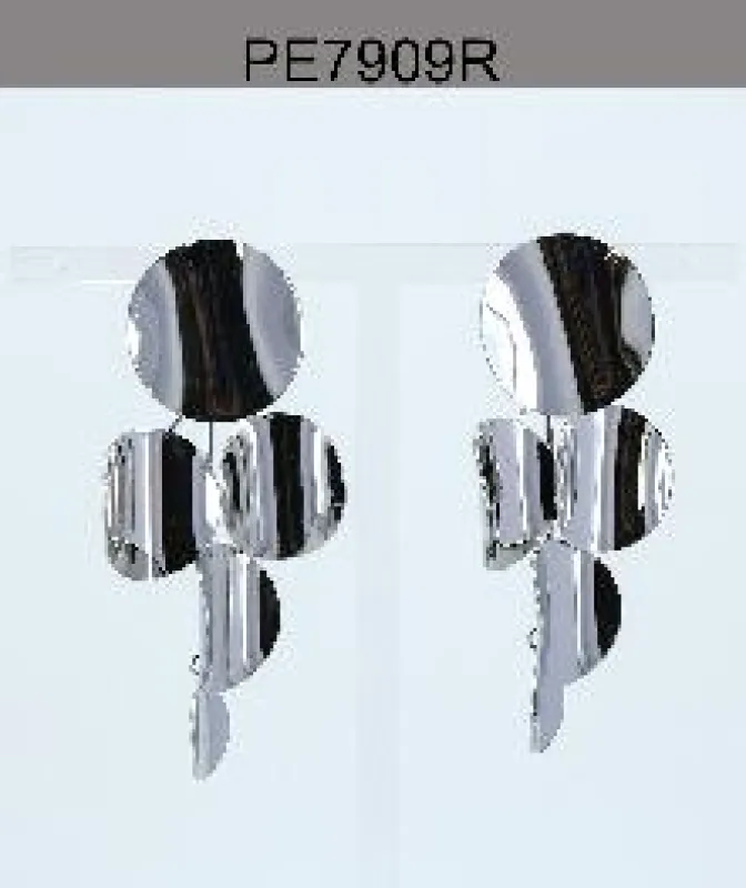 FASHION GEOMETRIC EARRINGS SILVER (PE7909 R) made by Oh My Jewelry