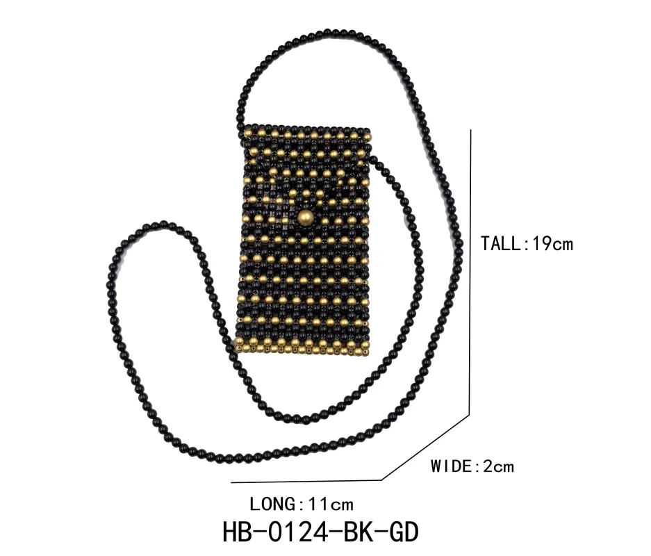 BLACK/GOLD PEARL BAG ( 0124 BKGD ) made by Oh My Jewelry
