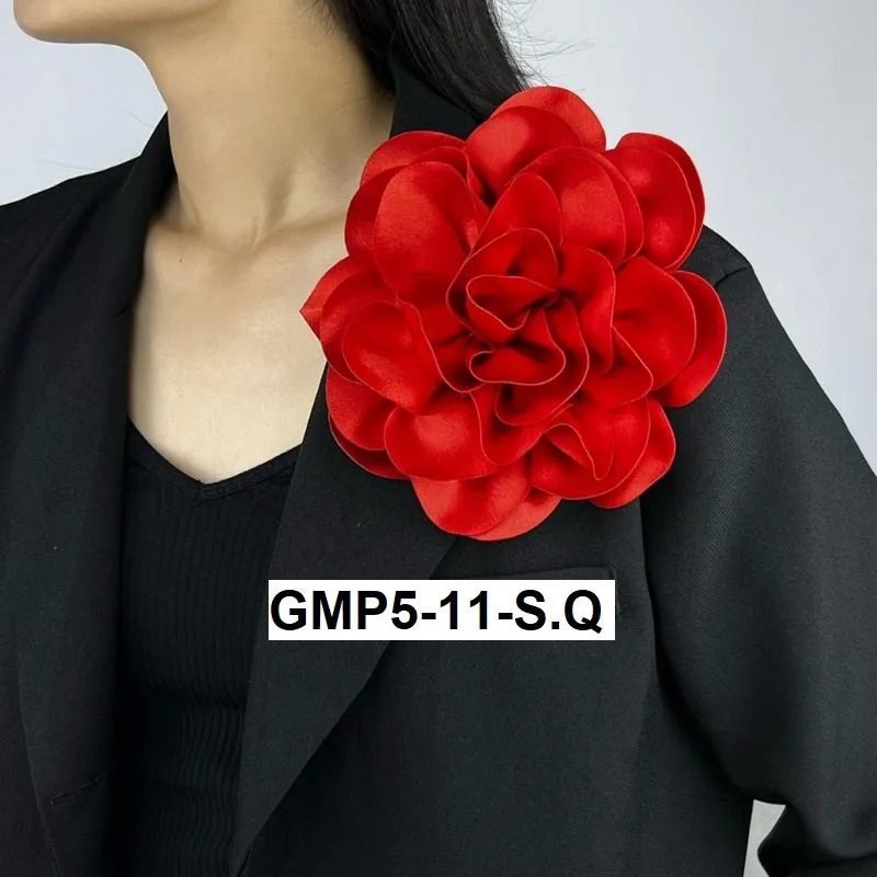 FASHION RED FLOWER BROOCH (GMP5 11) made by Oh My Jewelry