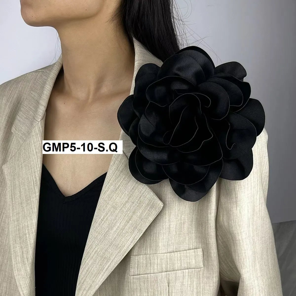 FASHION BLACK FLOWER BROOCH (GMP5 10) sold by Oh My Jewelry