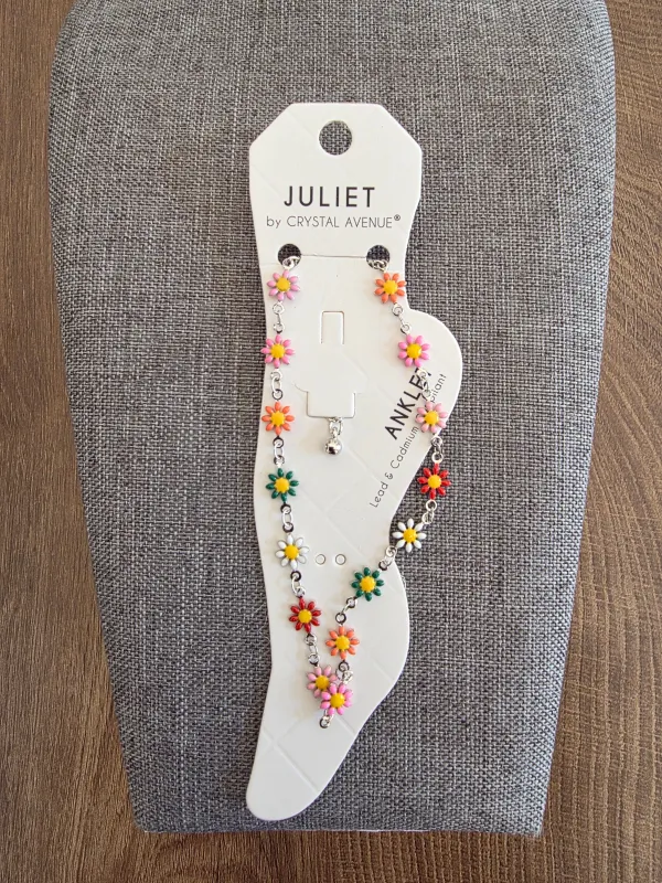 FASHION FLOWER DAINTY ANKLET (84101AMU R) made by Rebecca Minkoff