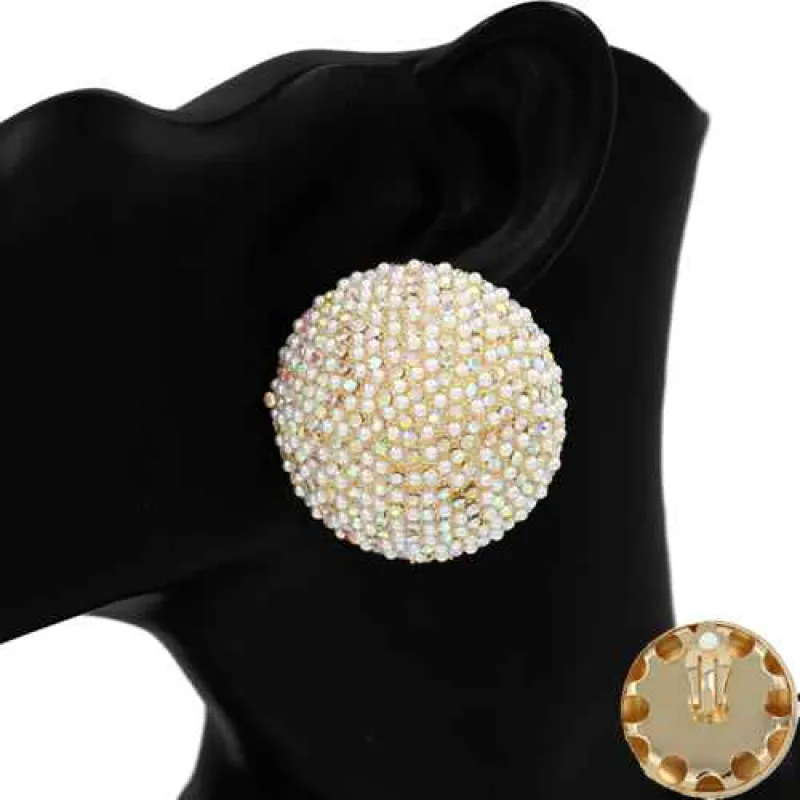 FASHION EARRINGS CLIP ON (KE1178 DAB) made by Oh My Jewelry