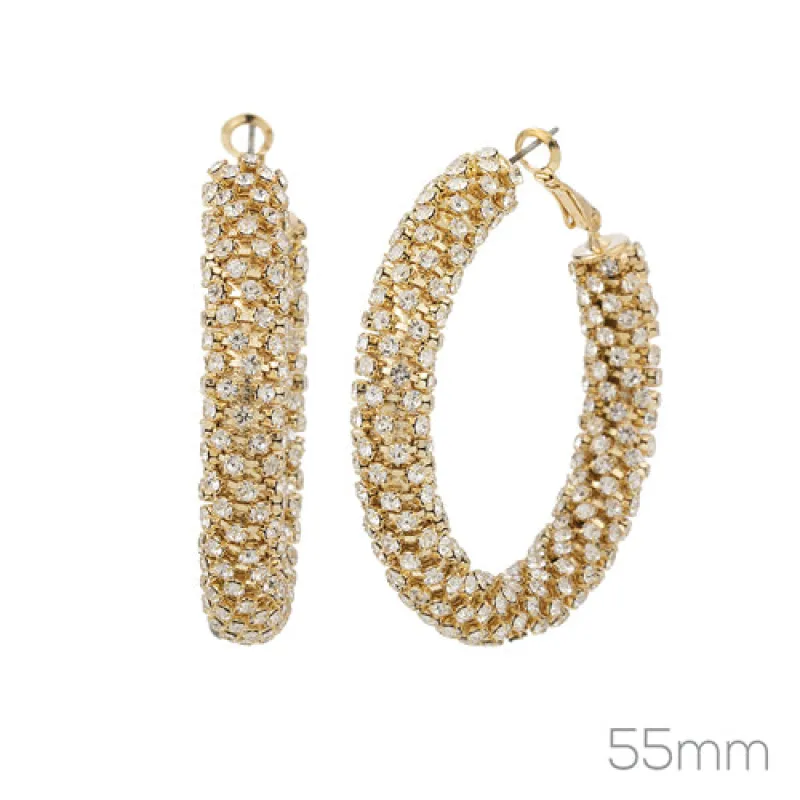 GOLD HOOP EARRINGS ( 28921 55CRG ) made by Rebecca Minkoff
