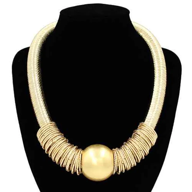 GOLD NECKLACE ( 2074 GD ) made by Oh My Jewelry