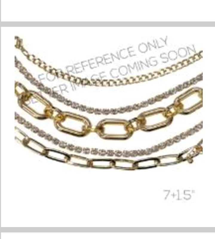 FASHION BRACELET 5PC (84697CR G) made by Rebecca Minkoff